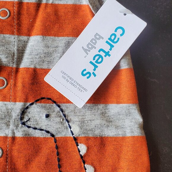 Baby Boy Carter's Dino Snap Up Romper 3 mos NWT - Picture 3 of 5